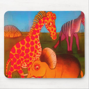 Farbenfrohe afrikanische Safari-Farben Mousepad