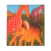 Farbenfrohe afrikanische Safari-Farben Notizblock (Vorderseite)