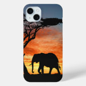 Farbenfrohe afrikanische Safari-Sonnenuntergang El Case-Mate iPhone Hülle (Rückseite)