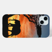 Farbenfrohe afrikanische Safari-Sonnenuntergang El Case-Mate iPhone Hülle (Rückseite (Horizontal))
