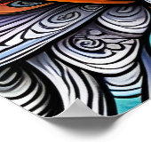 Farbenfrohe afrikanische Stammesmaske Poster (Ecke)