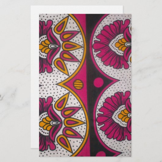 Farbenfrohe afrikanische Stoffe Motif Briefpapier (Vorne/Hinten)