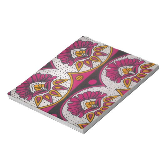 Farbenfrohe afrikanische Stoffe Motif Notizblock (Rotiert)