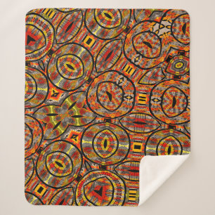 Farbenfrohe afrikanische Stoffe - Nahtloses Muster Sherpadecke