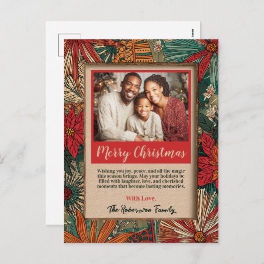 Farbenfrohe Afro-Boho Frohe Weihnachten (Vorne/Hinten)