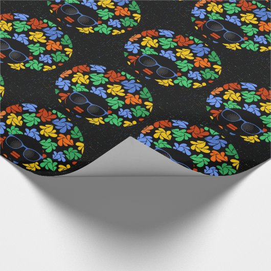 Farbenfrohe Afro-Liebe Geschenkpapier (Ecke)