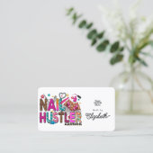 Farbenfrohe afroamerikanische Juneteentina Nail Hu Visitenkarte (Stehend Vorderseite)