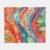 Farbenfrohe Agate Geode Gemstone (2) Fleecedecke (Vorderseite (Horizontal))