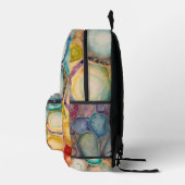 Farbenfrohe Agate Geode Gemstone (5) Bedruckter Rucksack (Rechts)