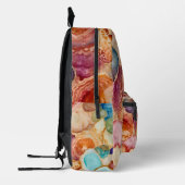 Farbenfrohe Agate Geode Gemstone (7) Bedruckter Rucksack (Links)