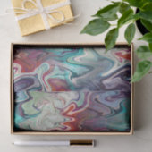 Farbenfrohe Agate Marble Abstrakte Decoupage Seidenpapier (Geschenk)