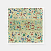 Farbenfrohe ägyptische Schriftzeichen Serviette (Vorderseite)