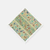 Farbenfrohe ägyptische Schriftzeichen Serviette (Ecke)