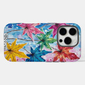 Farbenfrohe Ahorn-Blätter Abstrakte Malerei Case-Mate iPhone Hülle (Rückseite (Horizontal))