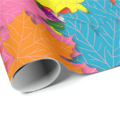 Farbenfrohe Ahorn-Blätter Geschenkpapier (Rolleneckpunkt)