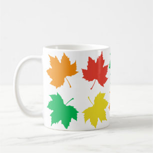 Farbenfrohe Ahorn-Blätter Kaffeetasse