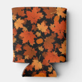 Farbenfrohe Ahorn Blätter Kürbisfall Familie Wiede Dosenkühler (Rückseite)