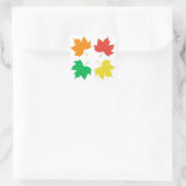 Farbenfrohe Ahorn-Blätter Quadratischer Aufkleber (Tasche)