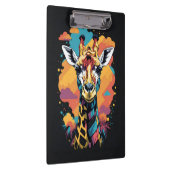 Farbenfrohe Ai Generated Giraffe Klemmbrett (Rechts)