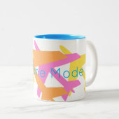 Farbenfrohe AIRPLANE MODE Pilot Flying Travel Fun Zweifarbige Tasse (VorderseiteRechts)