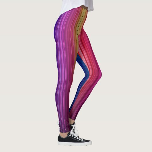 Farbenfrohe Akryllische Regenbogenmuster | Leggings (Rechts)
