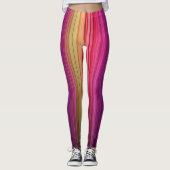 Farbenfrohe Akryllische Regenbogenmuster | Leggings (Vorderseite)