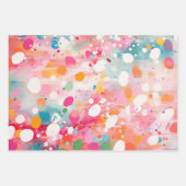 Farbenfrohe Akrylmalerei Geschenkpapier Set (Vorderseite 3)