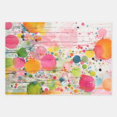 Farbenfrohe Akrylmalerei Geschenkpapier Set (Vorderseite 2)