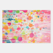 Farbenfrohe Akrylmalerei Geschenkpapier Set (Vorderseite)