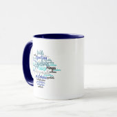 Farbenfrohe Algebra Word Cloud Tasse (Vorderseite Links)