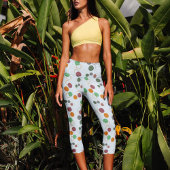 Farbenfrohe Alice Blue Bubbles Muster Yoga Capri Leggings