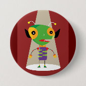 Farbenfrohe Alien Ant in Spotlight Quirky Button (Vorderseite)