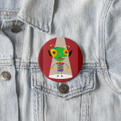 Farbenfrohe Alien Ant in Spotlight Quirky Button