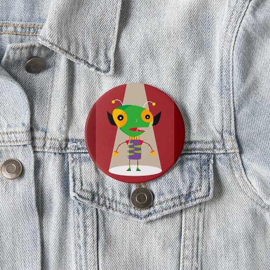 Farbenfrohe Alien Ant in Spotlight Quirky Button