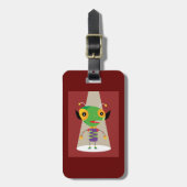 Farbenfrohe Alien Ant in Spotlight Quirky Gepäckanhänger (Vorderseite vertikal)