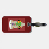 Farbenfrohe Alien Ant in Spotlight Quirky Gepäckanhänger (Rückseite horizontal)