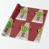 Farbenfrohe Alien Ant in Spotlight Quirky Geschenkpapier (Ungerollt)