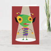 Farbenfrohe Alien Ant in Spotlight Quirky Karte