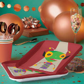 Farbenfrohe Alien Ant in Spotlight Quirky Pappteller