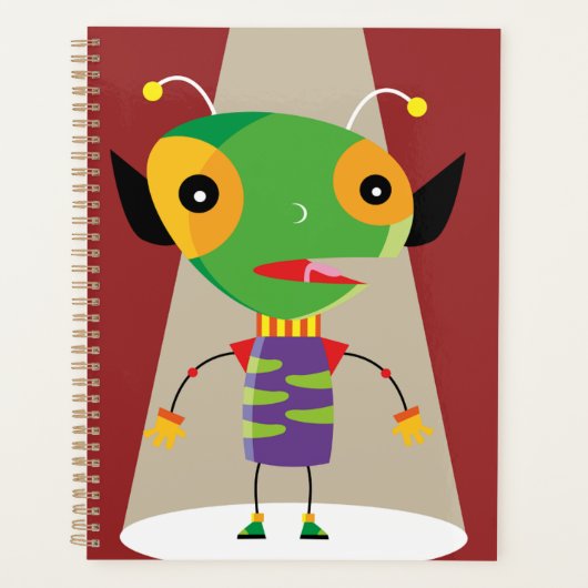 Farbenfrohe Alien Ant in Spotlight Quirky Planer (Vorderseite)