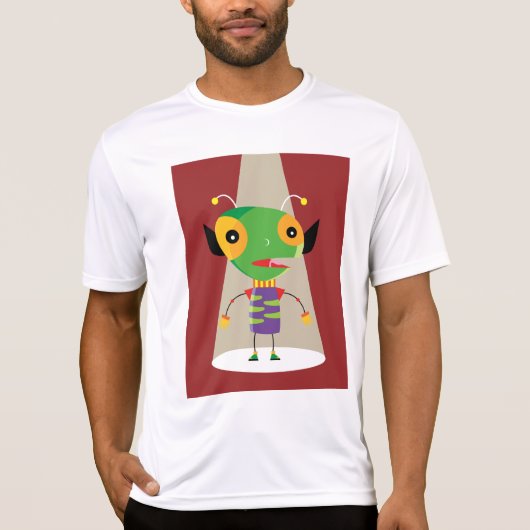 Farbenfrohe Alien Ant in Spotlight Quirky T-Shirt (Vorderseite)