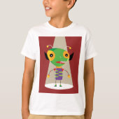 Farbenfrohe Alien Ant in Spotlight Quirky T-Shirt (Vorderseite)