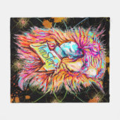 Farbenfrohe Alien Monster Art Pen Zeichne Fantasie Fleecedecke (Vorderseite (Horizontal))