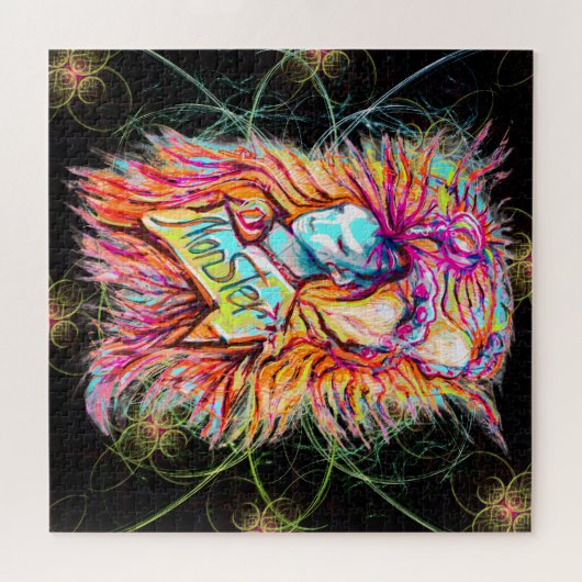 Farbenfrohe Alien Monster Art Pen Zeichne Fantasie Puzzle (Horizontal)