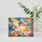 Farbenfrohe alkoholische Getränke Opal Abstrakte K Postkarte (Stehend Vorderseite)