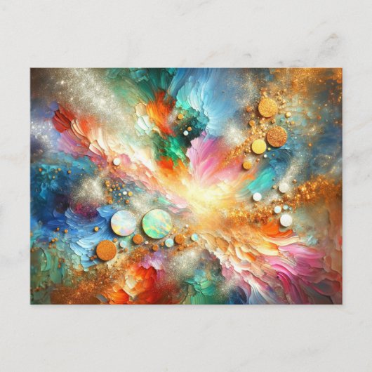 Farbenfrohe alkoholische Getränke Opal Abstrakte K Postkarte (Vorderseite)