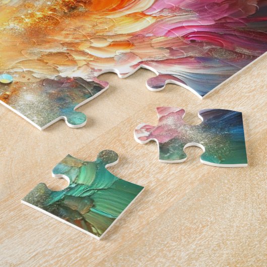 Farbenfrohe alkoholische Getränke Opal Abstrakte K Puzzle (Seite)