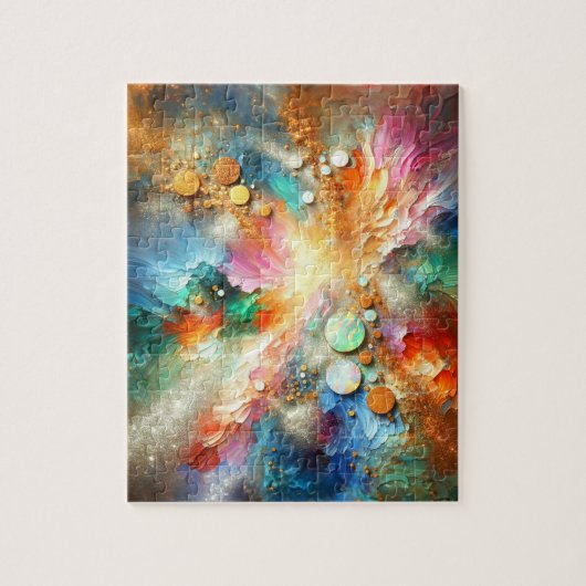 Farbenfrohe alkoholische Getränke Opal Abstrakte K Puzzle (Vertikal)