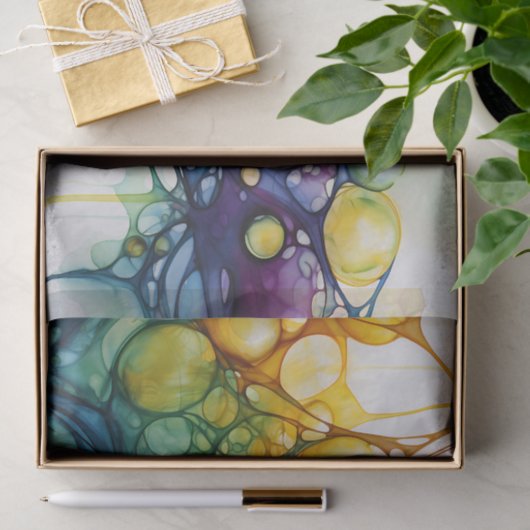 Farbenfrohe Alkoholtupfer Kunstflüssiges Malerei Seidenpapier (Geschenk)