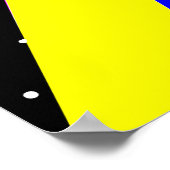 Farbenfrohe alles Auge flaches Design mit Sternen Poster (Ecke)